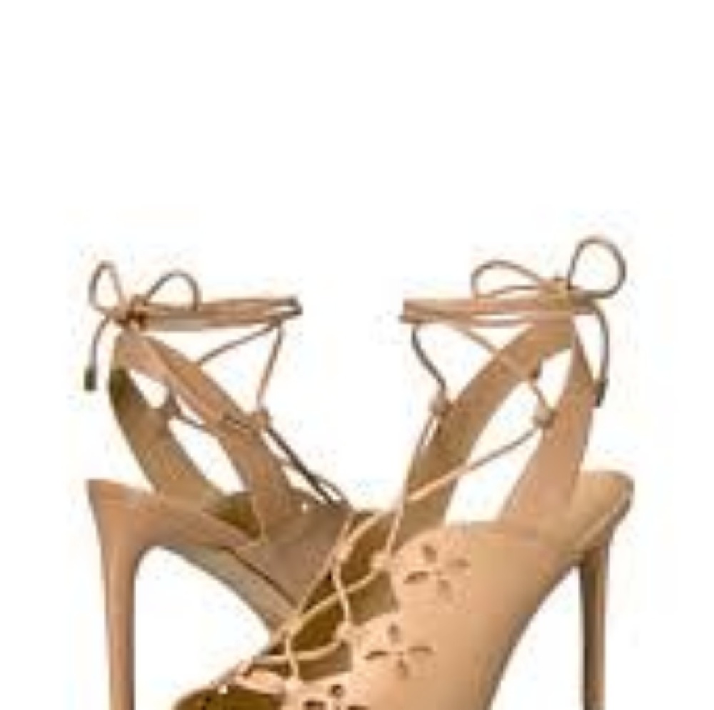 Leather Strappy Lace Up Sandals